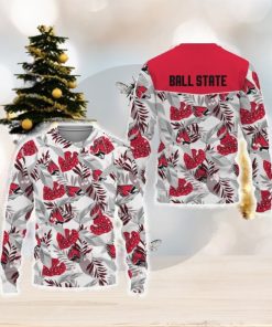 Ball State Cardinals Champions 3D Sweater Leaf Logo Gift For Men And Women Christmas