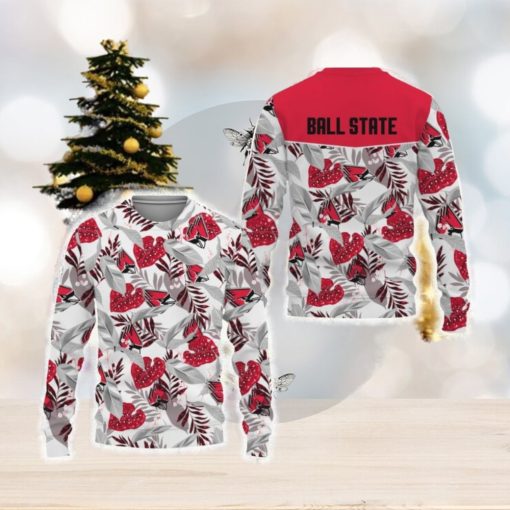 Ball State Cardinals Champions 3D Sweater Leaf Logo Gift For Men And Women Christmas