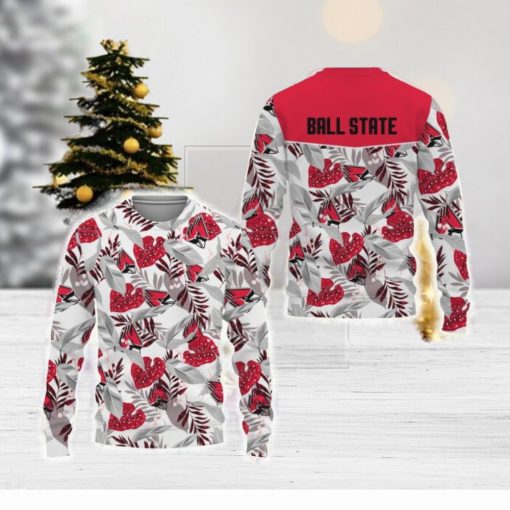 Ball State Cardinals Champions 3D Sweater Leaf Logo Gift For Men And Women Christmas