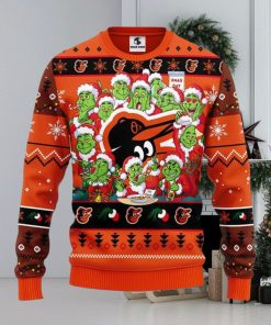 Baltimore Orioles 12 Grinch Xmas Day Christmas Ugly Sweater 3D Christmas Xmas Sweater