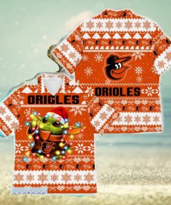 Baltimore Orioles Baby Yoda Star Wars Funny Hawaiian Shirt New For Fans Gift Christmas Holidays