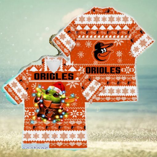 Baltimore Orioles Baby Yoda Star Wars Funny Hawaiian Shirt New For Fans Gift Christmas Holidays