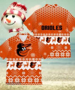 Baltimore Orioles Best Ugly Christmas 3D Hawaiian Shirt Printed Fans Gift For Family Holidays