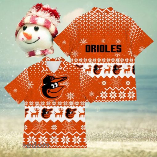 Baltimore Orioles Best Ugly Christmas 3D Hawaiian Shirt Printed Fans Gift For Family Holidays