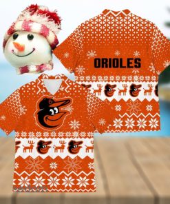 Baltimore Orioles Best Ugly Christmas 3D Hawaiian Shirt Printed Fans Gift For Family Holidays