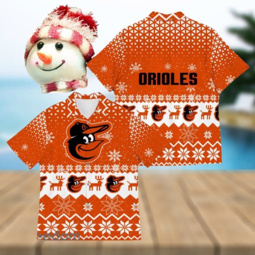 Baltimore Orioles Best Ugly Christmas 3D Hawaiian Shirt Printed Fans Gift For Family Holidays