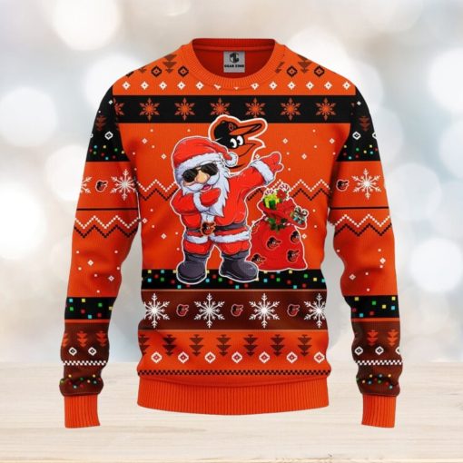 Baltimore Orioles Dabbing Santa Claus Christmas Ugly Sweater 3D Christmas Xmas Sweater