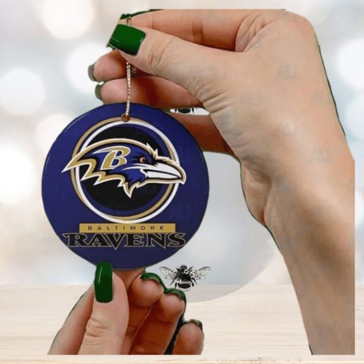 Baltimore Ravens Christmas NFL Football Ceramic Christmas Ornaments