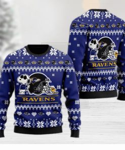 NFL Baltimore Ravens Snoopy Ugly Sweater - T-shirts Low Price