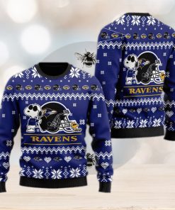 Baltimore Ravens Christmas Big Reindeer Pattern Christmas Gift 3D Ugly  Christmas Sweater - Limotees