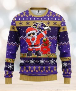 Baltimore Ravens Dabbing Santa Claus Christmas Ugly Sweater Sport Christmas Gift Ideas