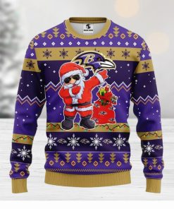 Baltimore Ravens Dabbing Santa Claus Christmas Ugly Sweater Sport Christmas Gift Ideas