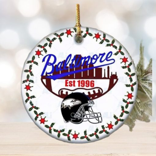 Baltimore Ravens Football Hallmarks NFL Ceramic Christmas Ornaments