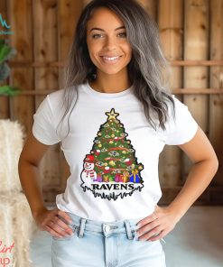 Baltimore Ravens Merry Christmas Nfl Football Sports Print Light Front Shirt