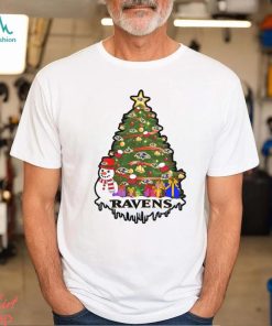 Baltimore Ravens Merry Christmas Nfl Football Sports Print Light Front Shirt