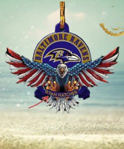 Baltimore Ravens NFL American US Eagle Personalized Xmas Christmas Tree Decorations Ornament