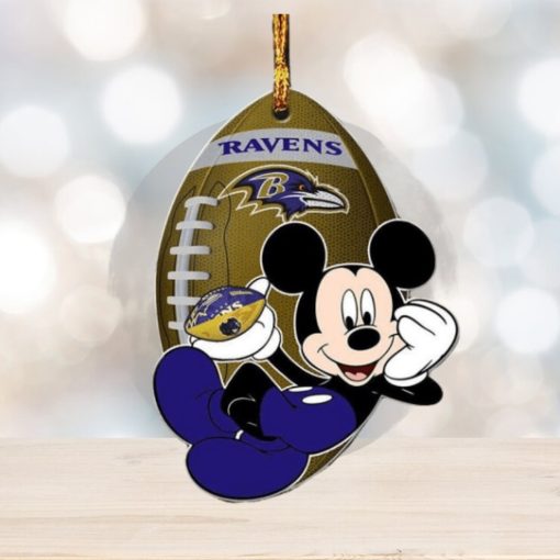 Baltimore Ravens NFL Disney Mickey Mouse Xmas Gifts For Fans Personalized Christmas Tree Decorations Ornament