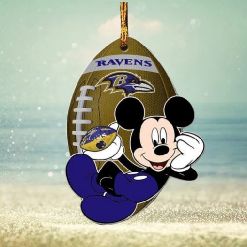 Baltimore Ravens NFL Disney Mickey Mouse Xmas Gifts For Fans Personalized Christmas Tree Decorations Ornament