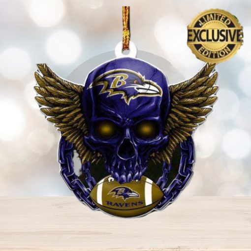 Baltimore Ravens NFL Football Skull Xmas Gifts Christmas Tree Decorations Ornament
