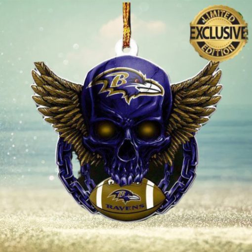 Baltimore Ravens NFL Football Skull Xmas Gifts Christmas Tree Decorations Ornament