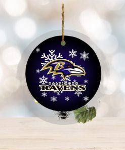 Baltimore Ravens NFL Merry Christmas Ceramic Ornament