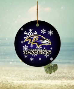 Baltimore Ravens NFL Merry Christmas Ceramic Ornament