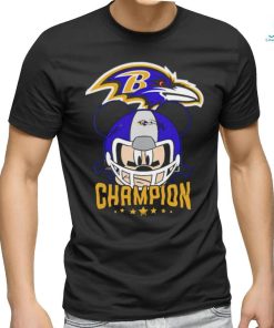 Baltimore Ravens NFL Mickey Mouse with helmet shirt