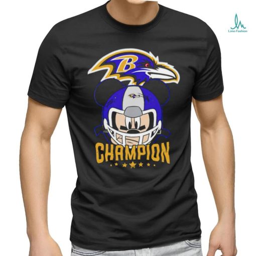 Baltimore Ravens NFL Mickey Mouse with helmet shirt