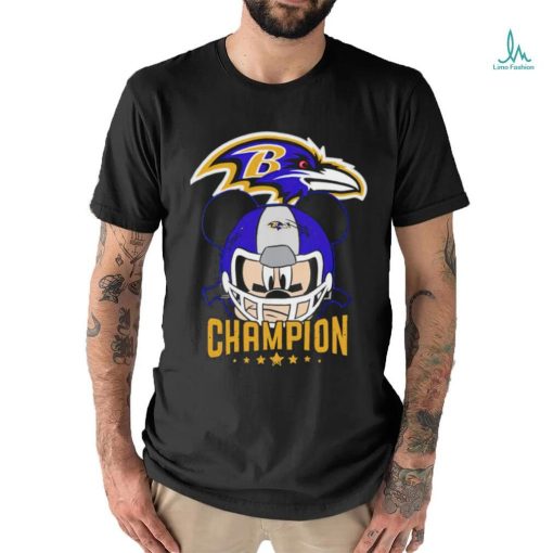 Baltimore Ravens NFL Mickey Mouse with helmet shirt