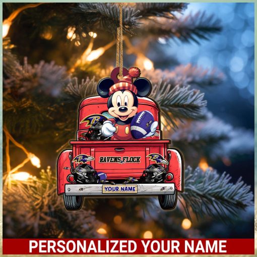 Baltimore Ravens NFL Mickey Ornament Personalized Your Name SP12102333ID05