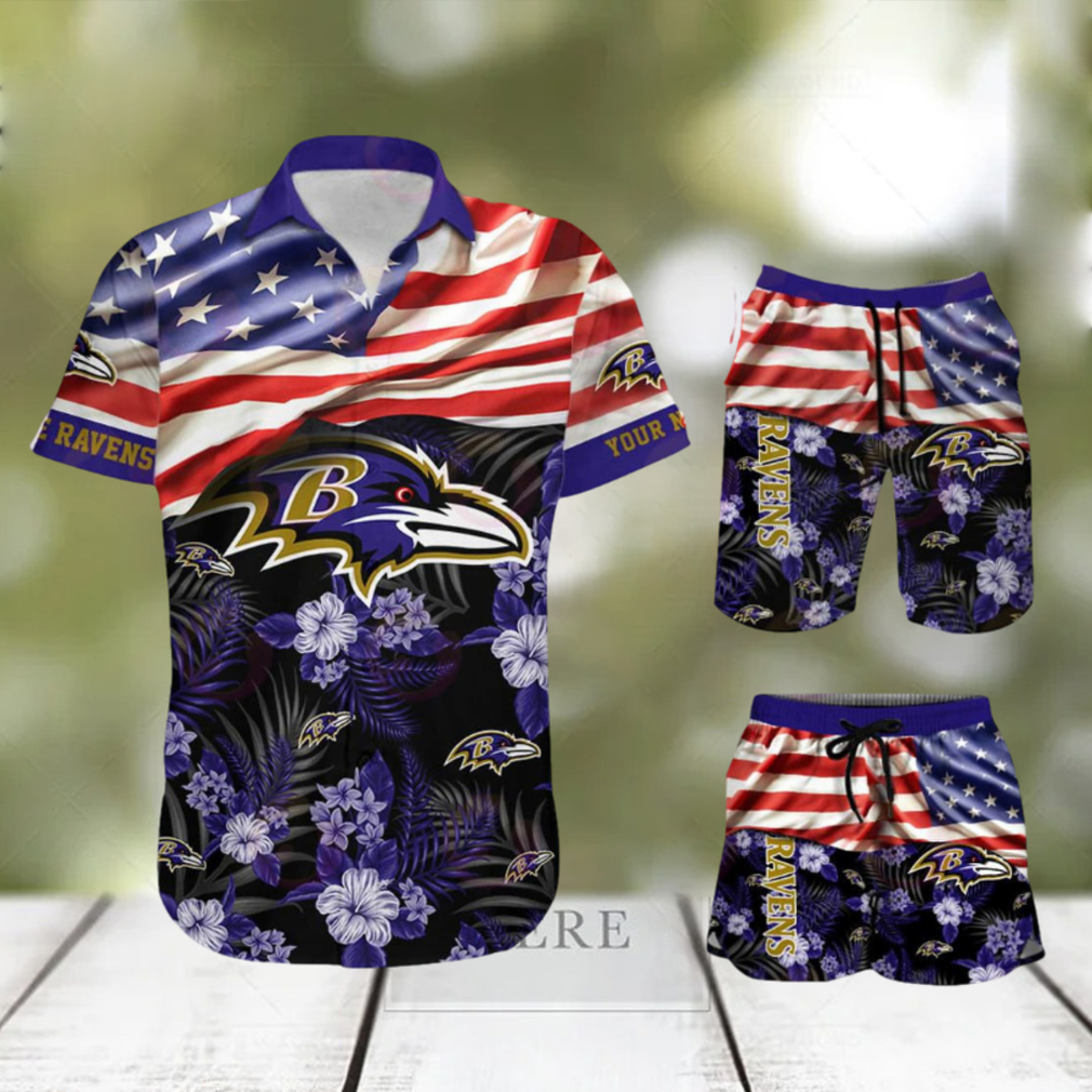 Baltimore Ravens NFL Combo Summer Hawaiian Shirt And Pants - Freedomdesign