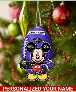 Baltimore Ravens Personalized Your Name Mickey Mouse And NFL Team Ornament SP161023162ID03