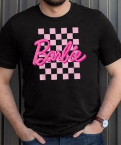 Barbie Barbie Logo Checkered Background T Shirt