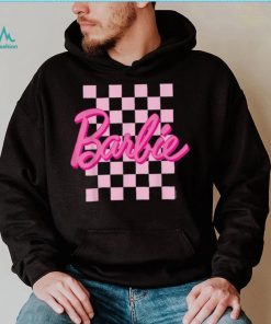 Barbie Barbie Logo Checkered Background T Shirt