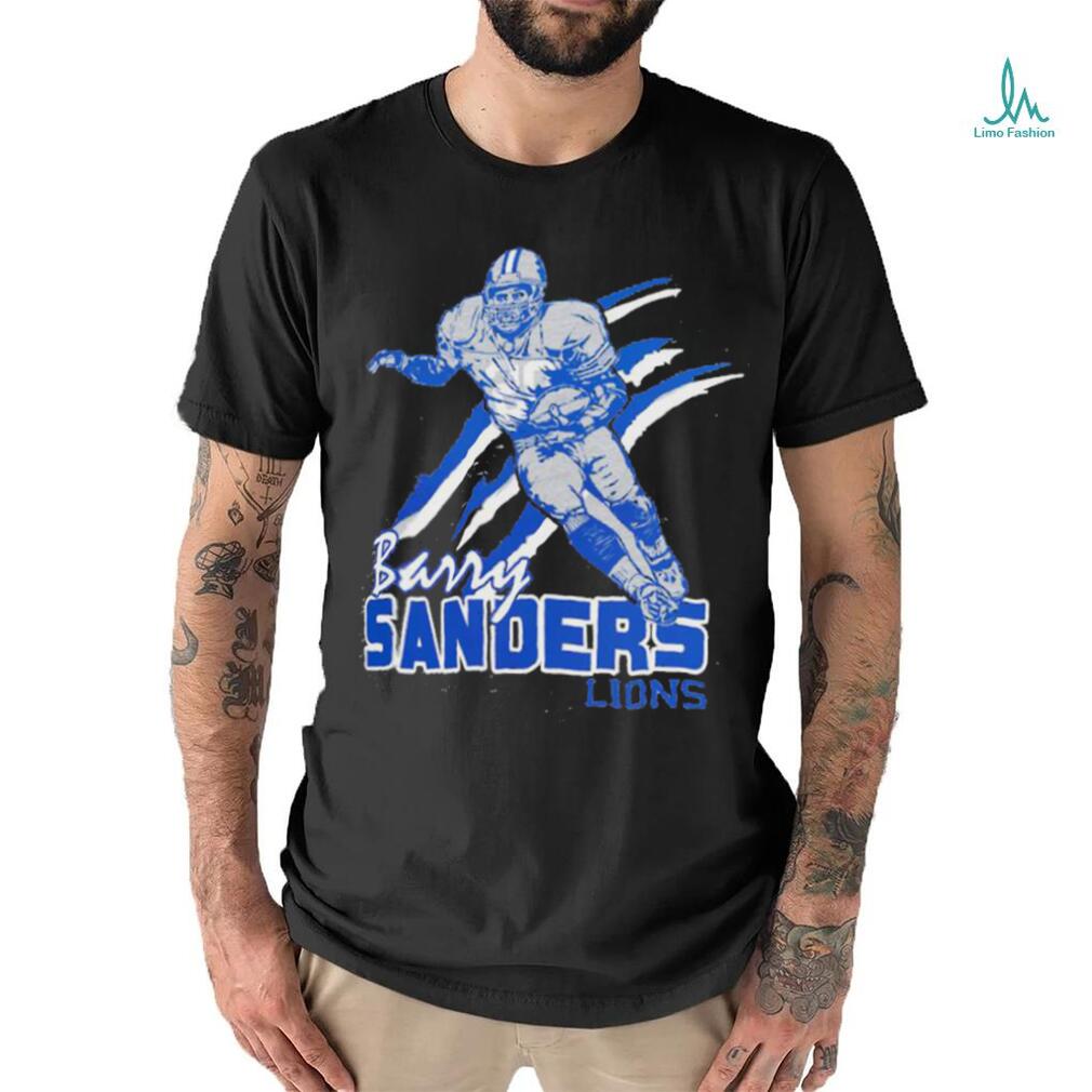 Barry Sanders Detroit Lions football cartoon shirt Barry Sanders Detroit Lions football cartoon shirt