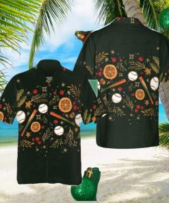 Baseball Christmas Hawaiian Shirt Xmas Button Up Shirt Gifts For Baseball Lovers