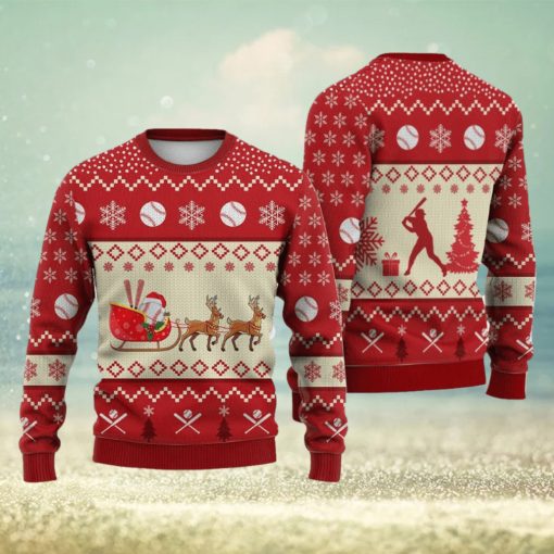 Baseball Reindeer Christmas Sweater Trending For Men And Women Gift Holidays