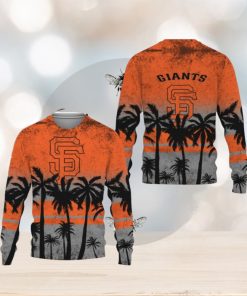 Baseballl American Tree Beach Gradient Gift San Francisco Giants Ugly Christmas AOP Sweater