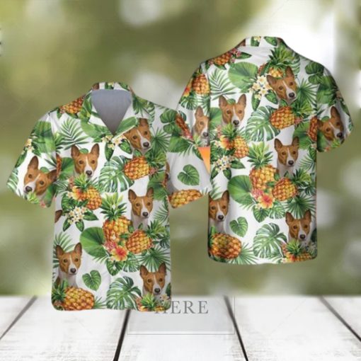 Basenji Tropical Pattern Hawaiian Shirt