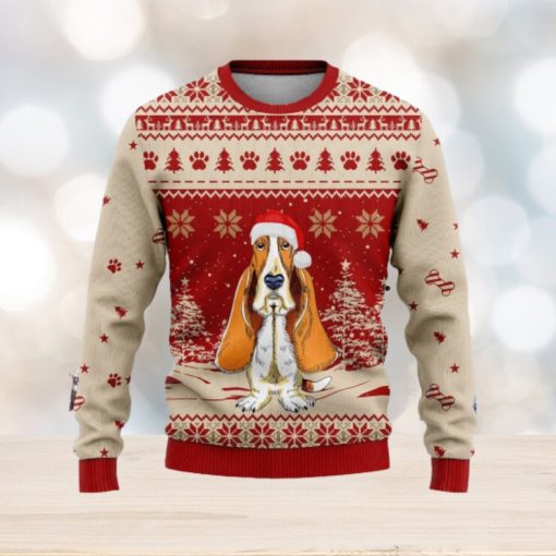 Basset Hound Christmas Winter Ugly Sweater Gift For Dog Lover, Funny Christmas