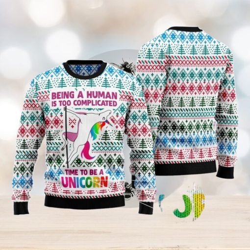 Be A Unicorn Ugly Christmas Sweater AOP All Over Printed Sweater