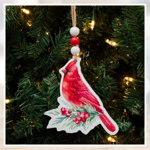 Beaded Cardinal Ornament