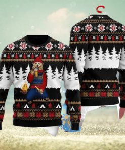 Bear Campfire Ugly Christmas Sweater Style Gift For Men And Women