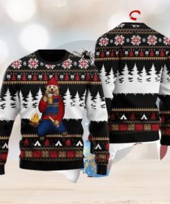 Bear Campfire Ugly Christmas Sweater Style Gift For Men And Women