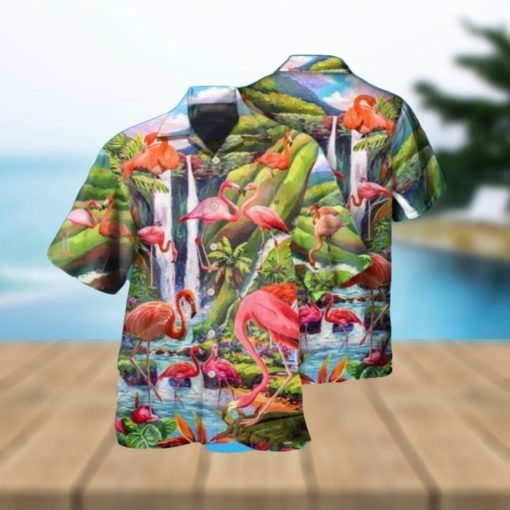 Beautiful Flamingo Hawaiian Shirt Gift For Beach Vacation