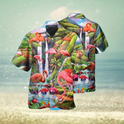 Beautiful Flamingo Hawaiian Shirt Gift For Beach Vacation