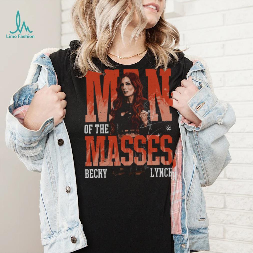 Becky Lynch Man Of The Masses WHT Shirt Becky Lynch Man Of The Masses WHT Shirt
