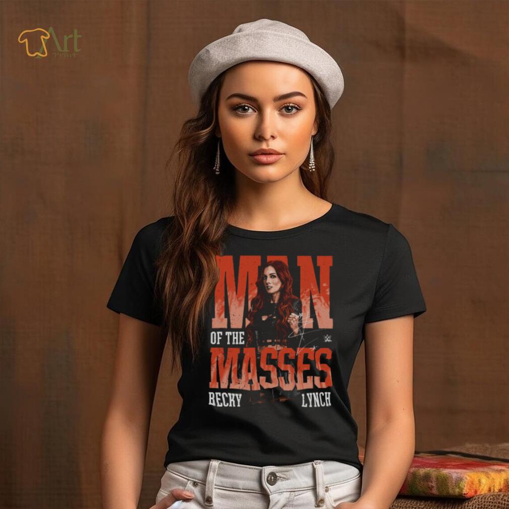 Becky Lynch Man Of The Masses WHT Shirt Becky Lynch Man Of The Masses WHT Shirt