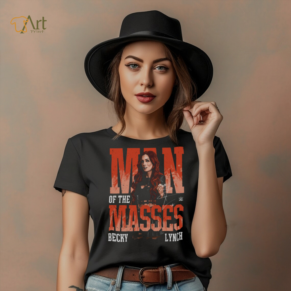 Becky Lynch Man Of The Masses WHT Shirt Becky Lynch Man Of The Masses WHT Shirt