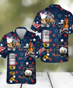 Beer Budweiser Hawaiian Shirt USA Flag Beer Lovers Gift